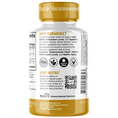 90-count bottle of Nutri Turmeric Curcumin on a white background
