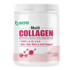 NUTRI POTENTIA Multi Collagen Peptides powder jar label