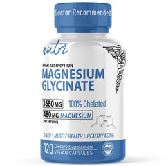 Nature's Fusions Nutri Pure Magnesium Glycinate bottle with 120 capsules