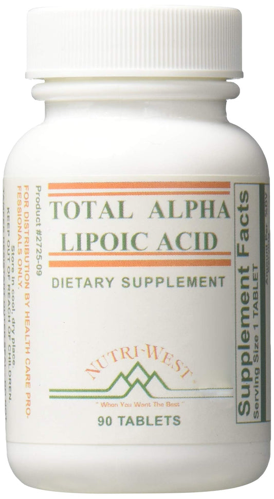 Nutri-West Total Alpha Lipoic Acid-90 bottle front view