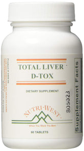 Nutri-West Total Liver-D-Tox 60 bottle – front view