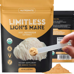 Premium USDA Organic Lion's Mane Extract Powder bottle, 2.12 oz