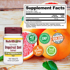NutriBiotic GSE tablets with USA-made label