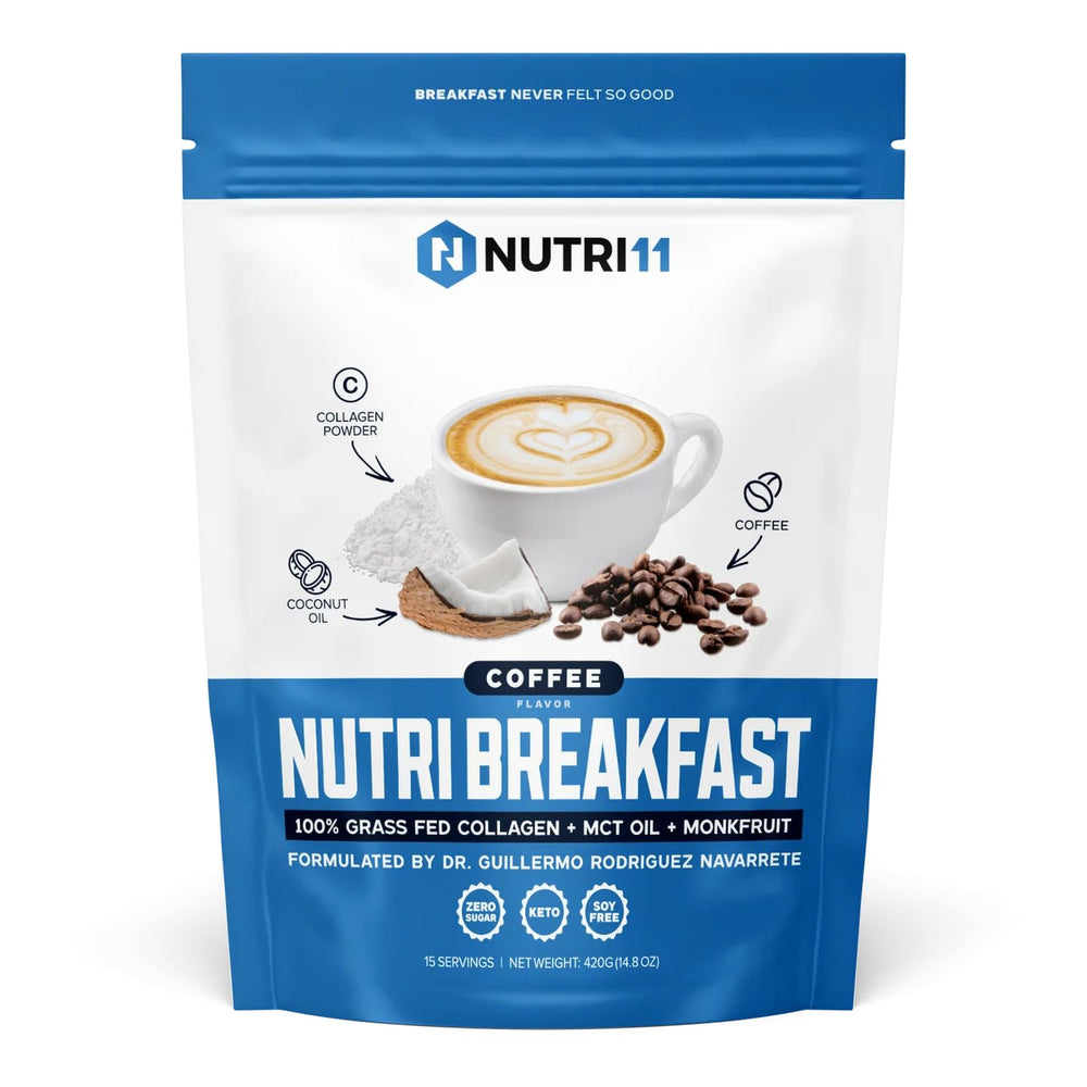 NutriBreakfast Keto Protein Collagen Powder with MCT Oil Coffee flavor – front view