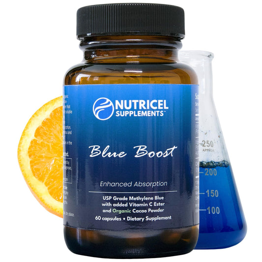 Nutricel Methylene Blue Capsules bottle - front label