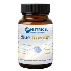 Nutricel Methylene Blue capsules bottle back label