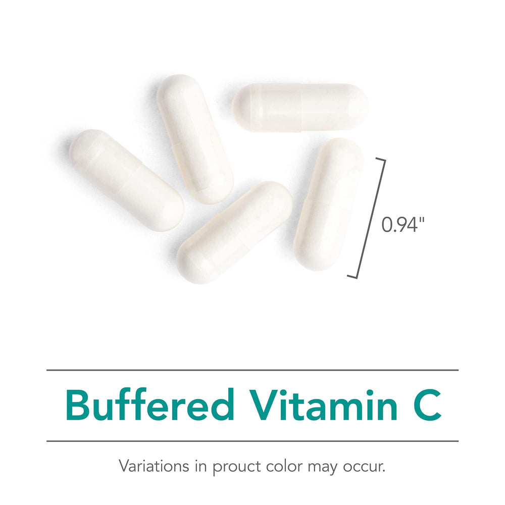 Vitamin C supplement bottle emphasizing hypoallergenic formula