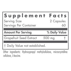 Close-up of grapefruit seed extract capsules