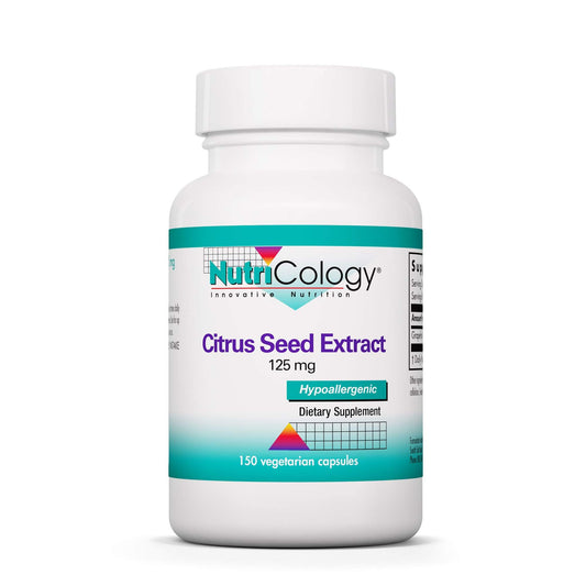 Nutricology Citrus Seed Extract bottle front – 150 count