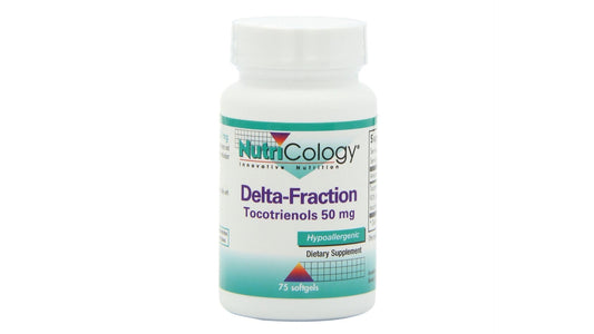 Nutricology Delta-Fraction Tocotrienols 50mg softgels bottle front label