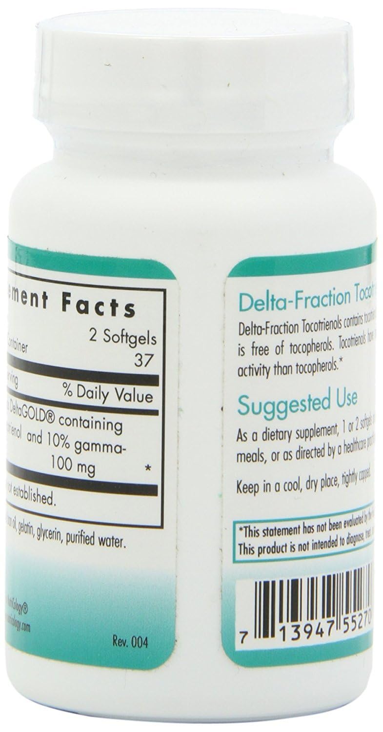 Close-up of Delta-Fraction Tocotrienols softgels
