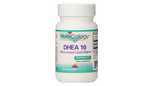 Nutricology DHEA 10 mg Sustained Release bottle label