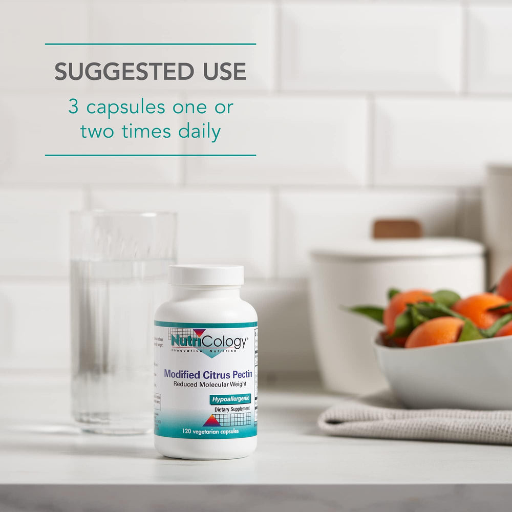 Close-up of Modified Citrus Pectin capsules