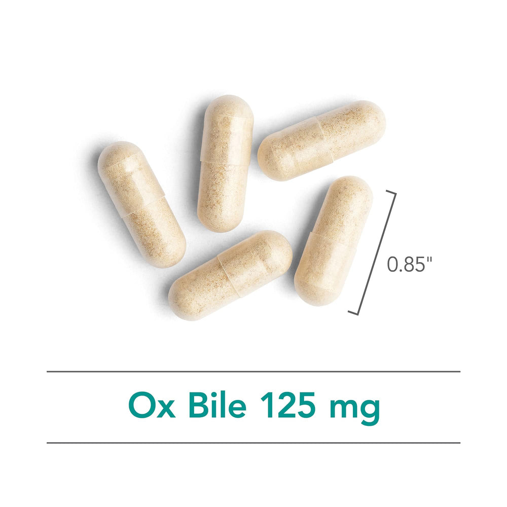 Nutricology Ox Bile capsules in hand suggest convenient daily digestion support.