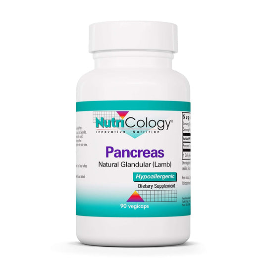 Nutricology Pancreas Lamb Supplement bottle label