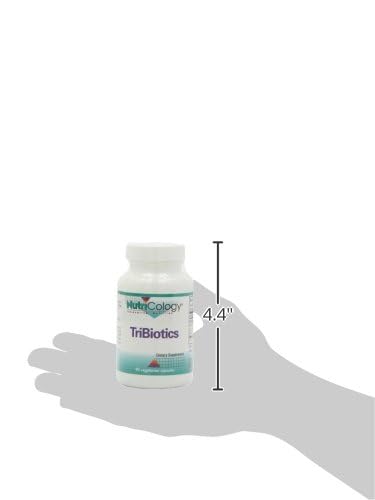 90-count Nutricology Tribiotics bottle on white background