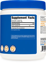 Nutrition facts and serving size on product label