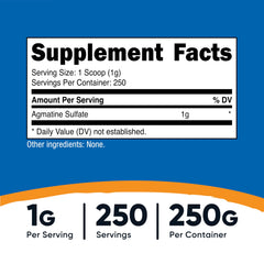 Nutricost Agmatine Sulfate label and packaging