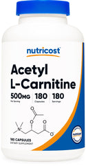 Nutricost Acetyl L-Carnitine 500mg capsule bottle