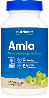 Nutricost Amla 1000mg bottle with 120 vegetarian capsules