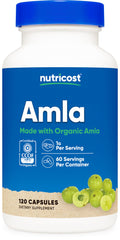 Nutricost Amla 1000mg bottle with 120 vegetarian capsules