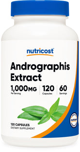 Nutricost Andrographis Extract Capsules bottle with label