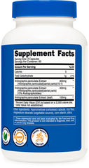 Quality assurance seals on Nutricost Andrographis Extract bottle (NSF GMP ISO)