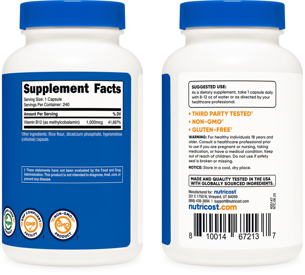 Label highlighting Vegetarian, Non-GMO & Gluten Free