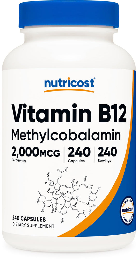 Nutricost Vitamin B12 2000mcg Methylcobalamin, 240 vegetarian capsules