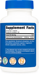 Non-GMO and Gluten Free label on Nutricost Vitamin B12 bottle