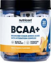 Nutricost BCAA+ Hydration Peach Mango hero image