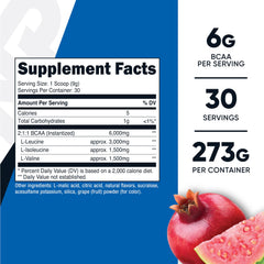 BCAA powder scoop measuring 6g per serving