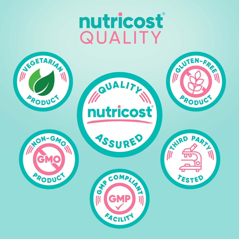 Nutricost BCAA for Women label highlighting 6g BCAA per serving
