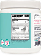 GMP compliant facility label with ingredients and safety marks
