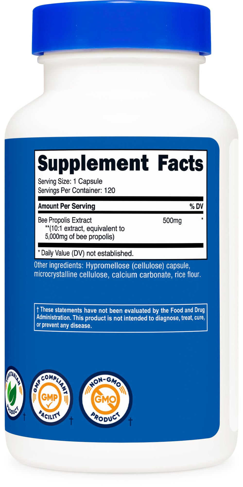 Packaging highlighting gluten-free, non-GMO, vegetarian attributes