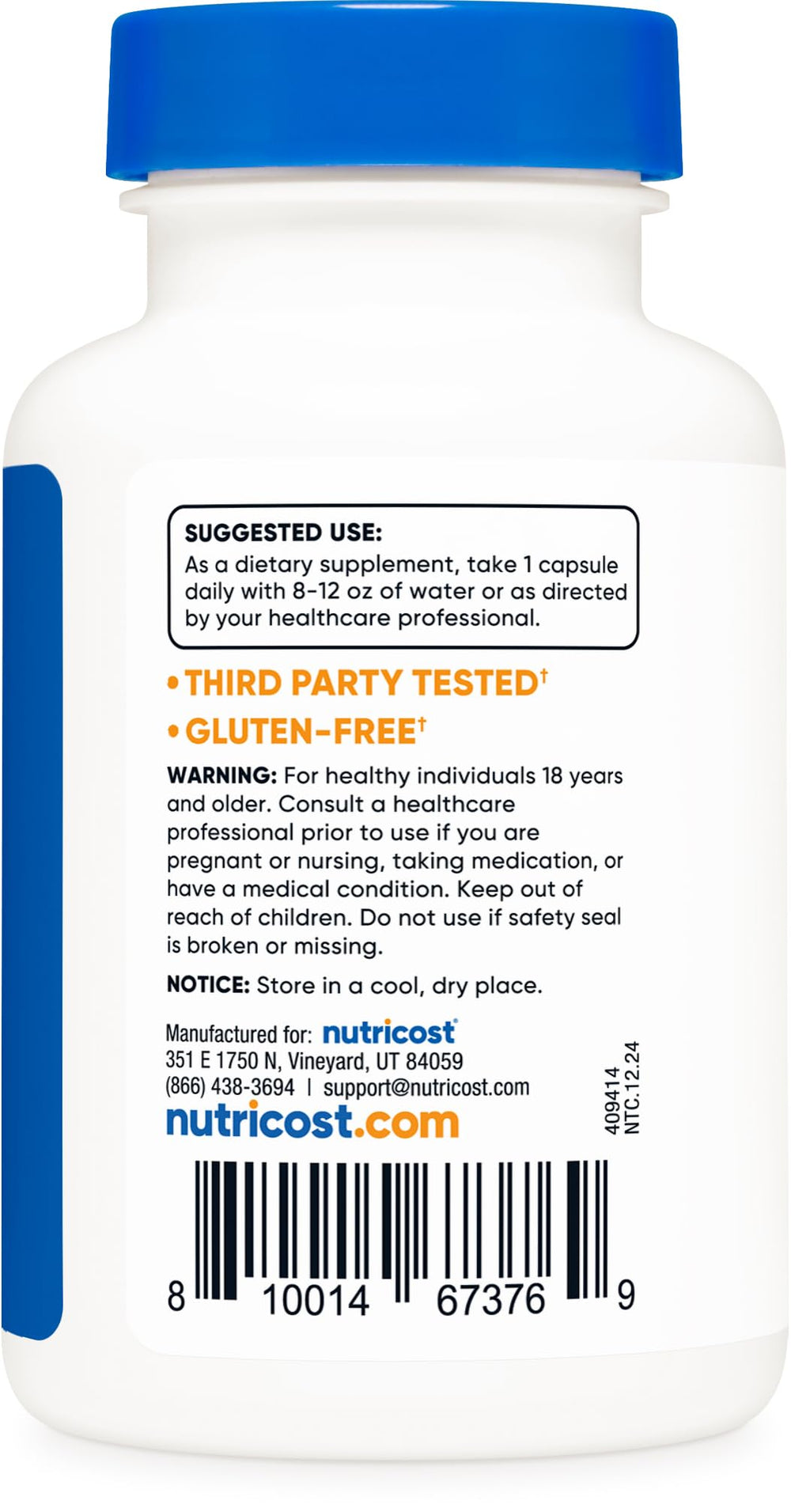 Nutrition facts and ingredients for Benfotiamine 300mg
