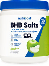 Nutricost BHB Salts Drink Mix Green Apple flavor bottle front