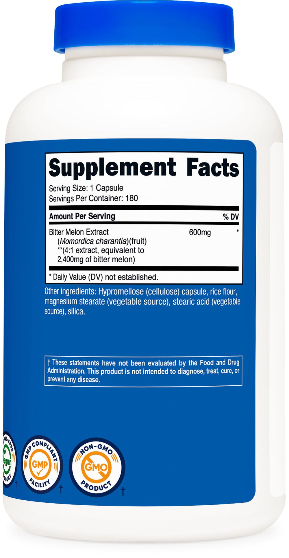 High-quality Bitter Melon extract (4:1) 2,400mg equivalent per serving