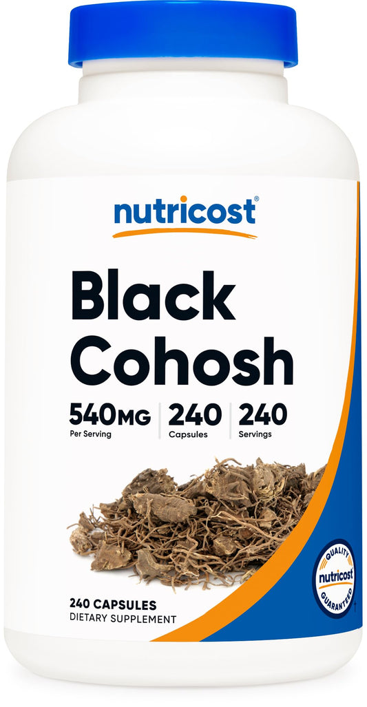 Nutricost Black Cohosh 540mg bottle with 240 capsules