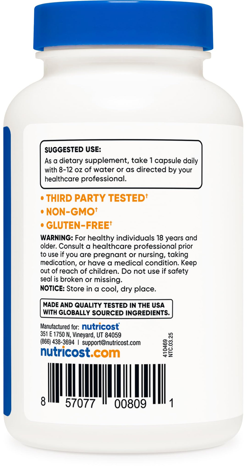 Label icons for Vegetarian, Non-GMO, Gluten Free