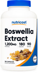 Front view of Nutricost Boswellia Extract Capsules bottle showing label