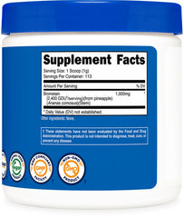 Quality testing certificate and ISO labs for Nutricost Bromelain Powder