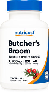 Bottle of Nutricost Butcher's Broom Extract with 120 capsules