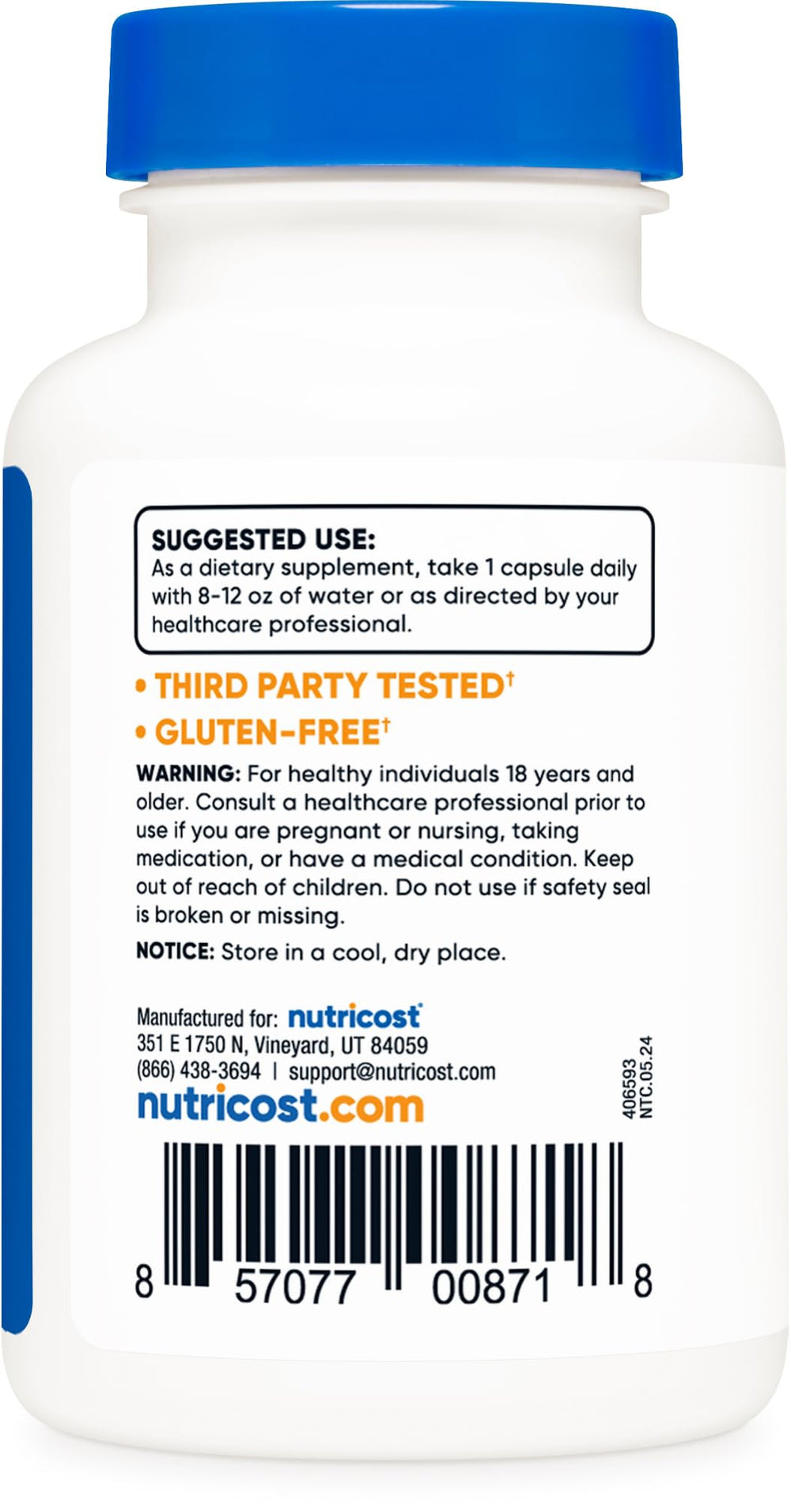 PA-free Butterbur extract capsules label