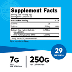 Calcium beta-hydroxybutyrate powder in scoop