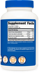 Nutricost Calcium Magnesium Zinc Tablets bottle and packaging photo