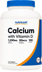 Nutricost Calcium with Vitamin D bottle label