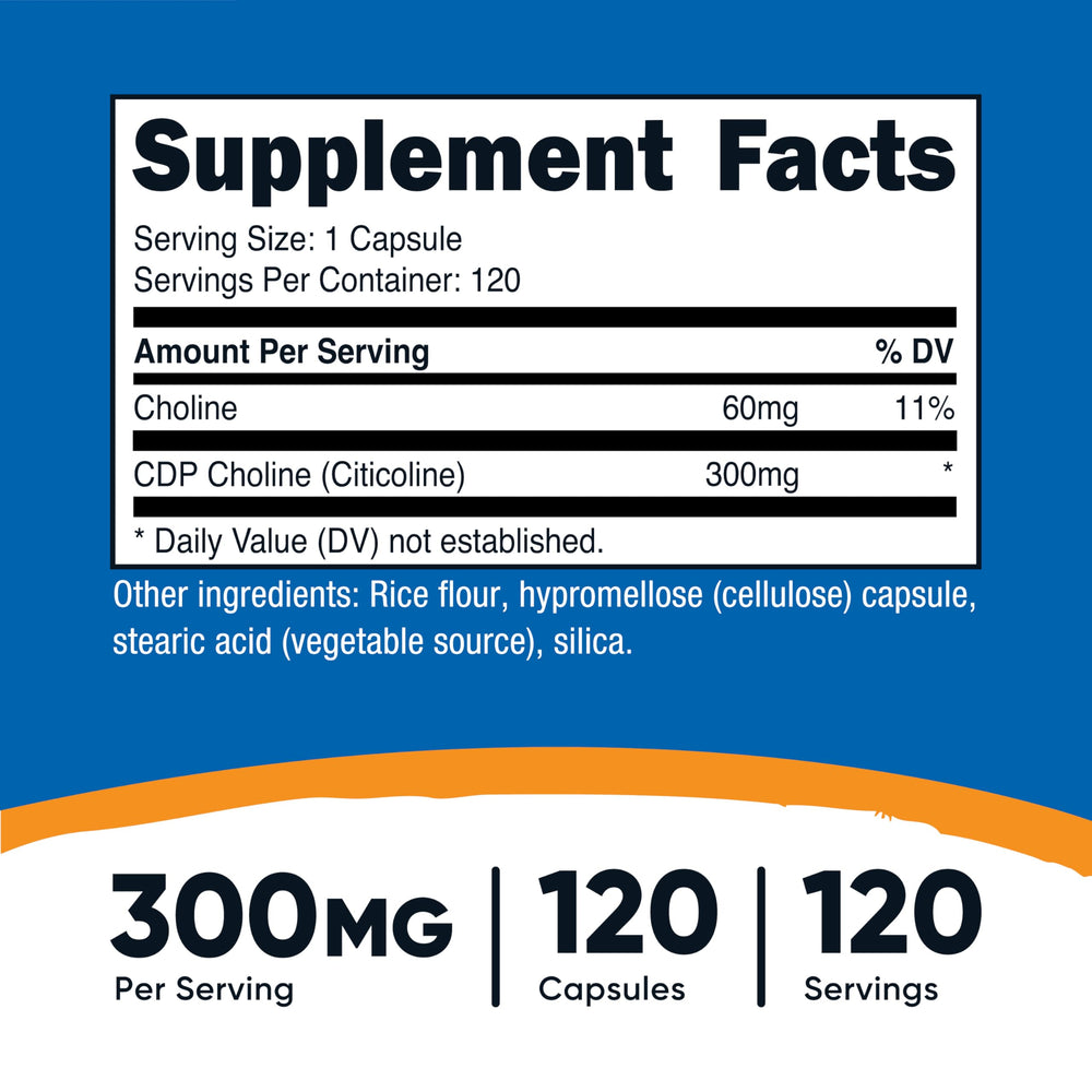 Close-up of CDP Choline vegetarian capsule