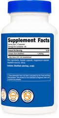 Capsules arranged with Nutricost Chitosan bottle for daily use