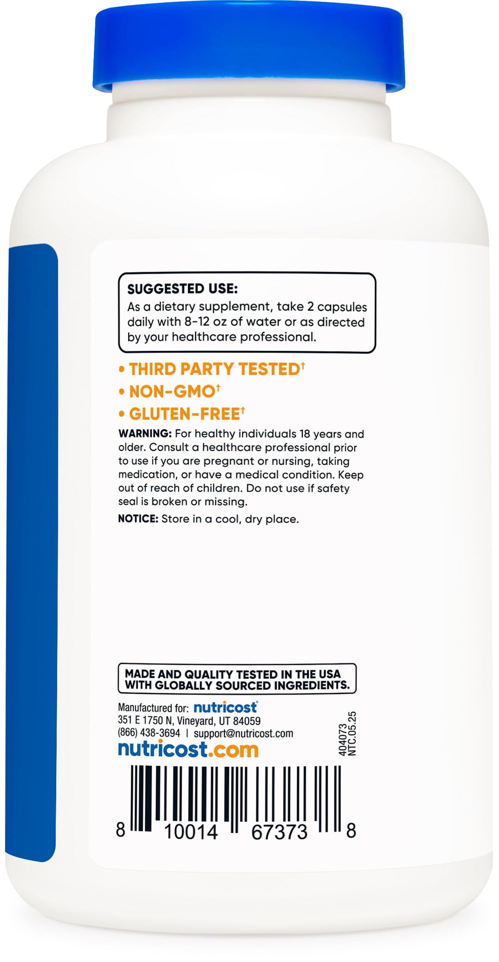 Image representing ISO-accredited third-party testing for Nutricost Cissus Quadrangularis